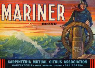 brand mariner variation type lemon origin carpinteria ca circa 1930 