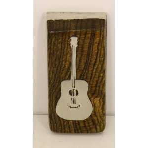  Money Clip with Hand Inlaid Nickel Silver Guitar 