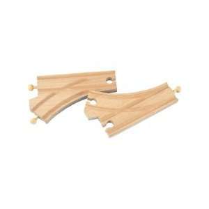  Wooden Railway Curved Switch Track Pair Toys & Games