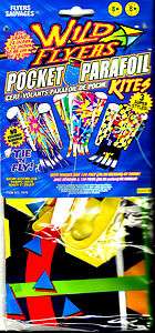 Wild Flyer Pocket Parafoil Kite 24in X 32in with winder & 120 ft. line 