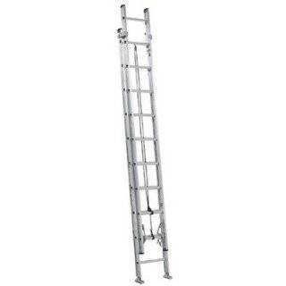   Aluminum 2 Section D Rung Extension Ladder, 28 Foot
