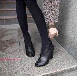   women shoes open toe leather like wedge high heel sandal booties pumps