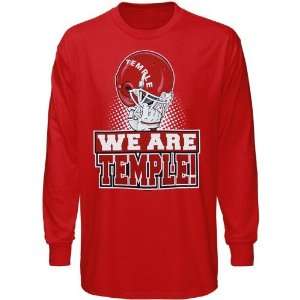  Temple Owls Cherry We Are Temple Long Sleeve T shirt 