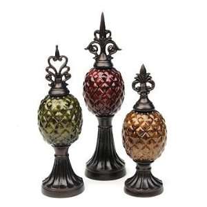 Quilted Finial, Set of 3