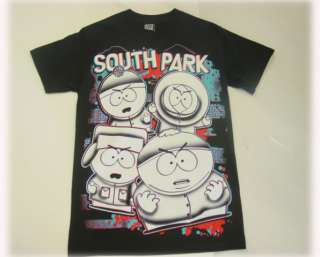 South Park T Shirt Black 3D Effect Licensed  