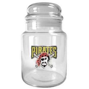   Pirates MLB 31oz Glass Candy Jar   Primary Logo 