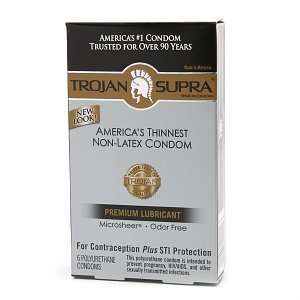 Trojan Supra Trojan Supra Lubricated Premium Condoms, MicroSheer 