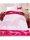   Up Horse Pony Bedding Quilt Cover Set Single Pink White Girls Kids New