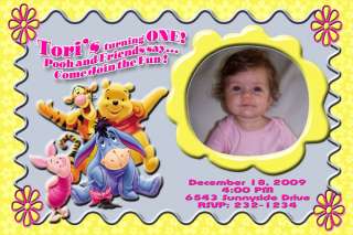 Winnie the Pooh Personalized Birthday Party Invitation  