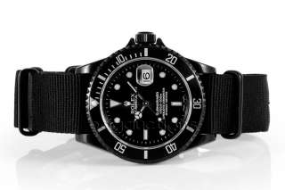   Submariner Date Stainless Steel Watch 16610 Black DLC Coated   Papers