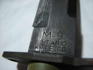 M9 Combat Survival Bayonet W/Sheath Ontario Knife Co US Military Army 