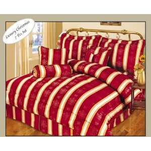   Victorian Burgundy Luxury King Size Bedding Bed in a Bag Comforter Set