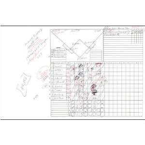 Suzyn Waldman Handwritten/Signed Scorecard Yankees at Angels 8 08 2008