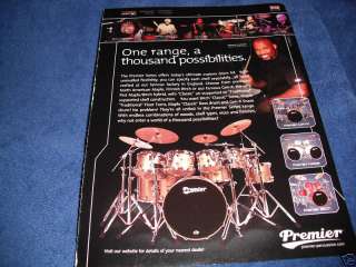 Premier Drums   Maple Birch and Gen X Kits 2006 Ad  