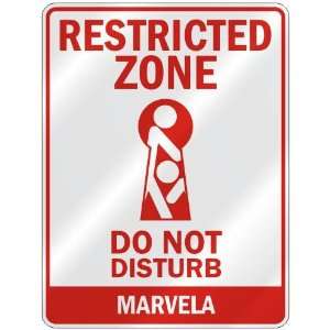  RESTRICTED ZONE DO NOT DISTURB MARVELA  PARKING SIGN 