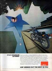 1975 Harley Davidson SX 250 Motorcycle Original Rare Ad  