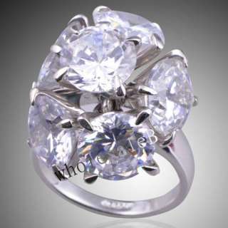   Platinum Plated finger RING Elegant Ladiese Party Jewelry  