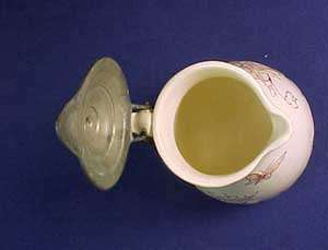 Antique Avalon Majolica Butterfly Syrup Pitcher  