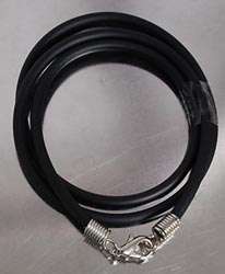   rubber necklace (18 inches full length long) with metal trigger clasp