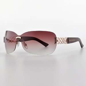 Dana Buchman Rimless Shield Wrap Sunglasses Sports 