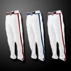 Worth Titan Softball/Baseball Pants White with Red/Black Piping Size 