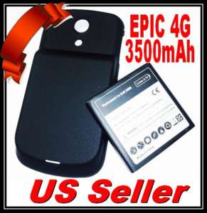 NEW 3500mAh Extended Battery + Cover Samsung Epic 4G  
