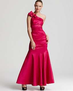 Faviana Couture Gown   One Shoulder Taffeta  