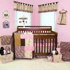 Trend Labs Nursery Bedding Sweet Safari Pink Baby Crib Bedding Set