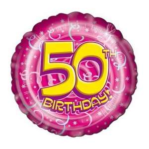 Partyexplosion Pink 50Th Birthday 18 Inch Foil Balloon  Toys & Games 