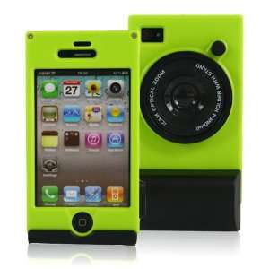 Green / Camera Design Plastic Stand Case / Cover / Skin / Shell For 