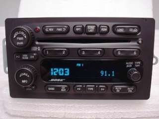 05 06 CHEVY Trailblazer GMC Envoy Rainier Radio 6 CD Player BOSE Disc 