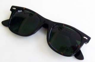 RAY BAN Wayfarer Sunglasses RB 2140 902 Tortoise Green Crystal NEW 