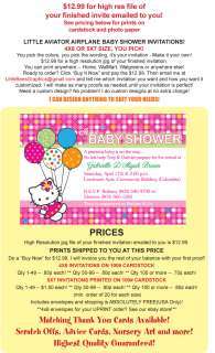 Hello Kitty Custom Birthday Baby Shower Invitations  