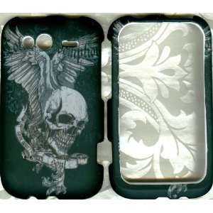  Bird skull soul rubberized HTC wildfire s phone cover snap 