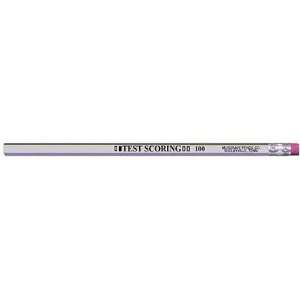  100 Test Scoring Pencil. Hexagonal, Silver with Special 