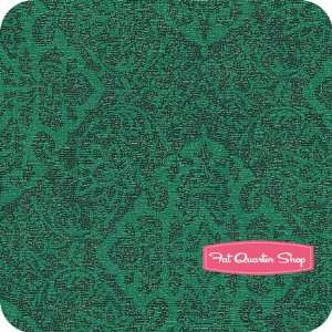   Green Damask Texture Fabric   SKU# HM72 GREEN