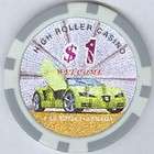hologram high roller cars poker chip samples set 79
