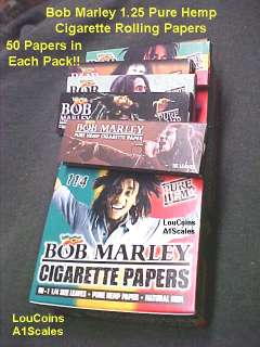 Packs   BOB MARLEY 1.25 Hemp Cigarette Rolling Papers  