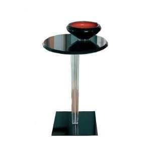   Table Leg Rounded, Top Round, Colour Glossy Black