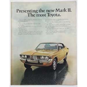  1972 Toyota Mark II Print Ad (2765)