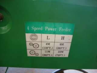 WOODTEK 1 HP 230V SINGLE PHASE POWER FEEDER FEED 3 ROLLER  
