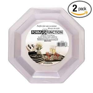 Creative Converting Form and Function Octagonal Plastic Plate, Clear 