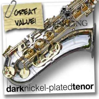 STERLING Dark Nickel TENOR SAX   NEW Pro Bb Saxophone  