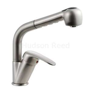  Brushed Nickel Lever Action Kitchen Faucet with Pull Down 