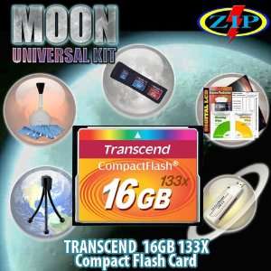  Transcend 16GB 133X CF Card Moon Universal Starter Kit 