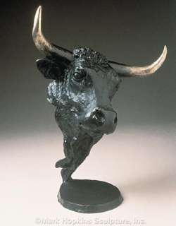mark hopkins ltd edition bronze sculpture   The Bull  