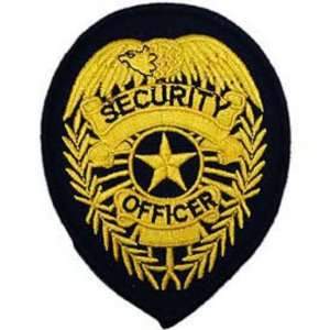  Security Officer Shield Patch Black & Yellow 3 3/4 Patio 