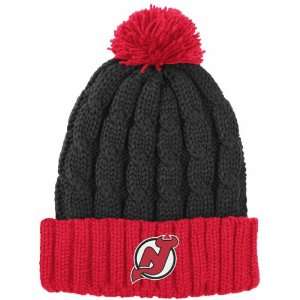  New Jersey Devils Womens Cuffed Pom Knit Hat Sports 