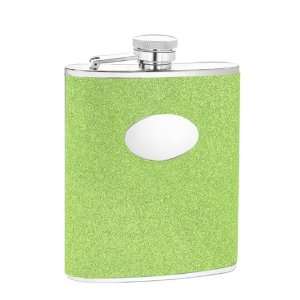  Green Glitter Flask   Personalize It