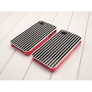 Black White Straight Style Trendy Case Cover for iPhone 4 